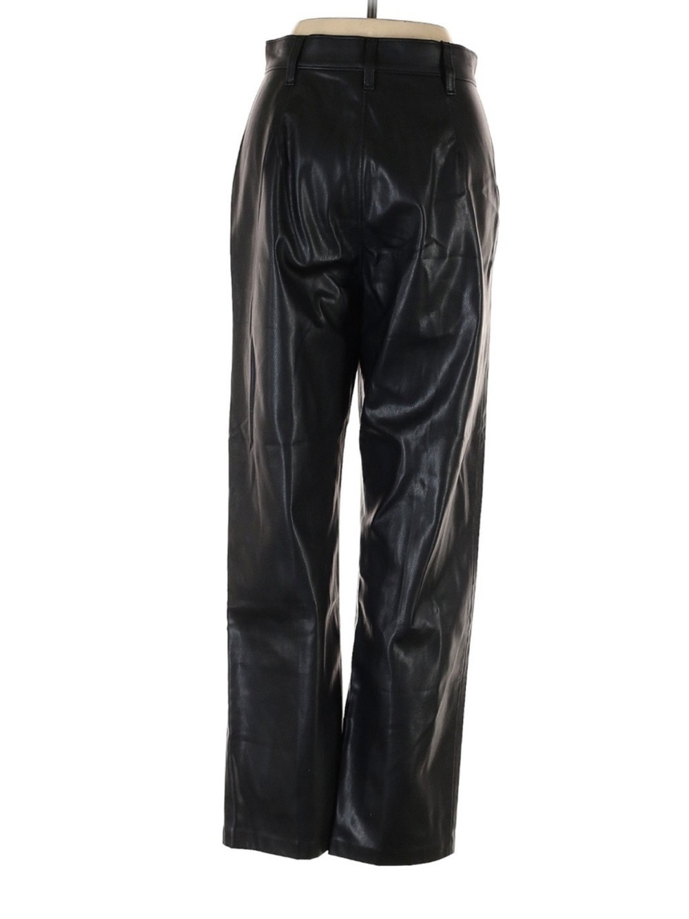 Levi’s Math Club Faux Leather Straight Leg Slacks Black Pants Size 25 - Picture 3 of 5